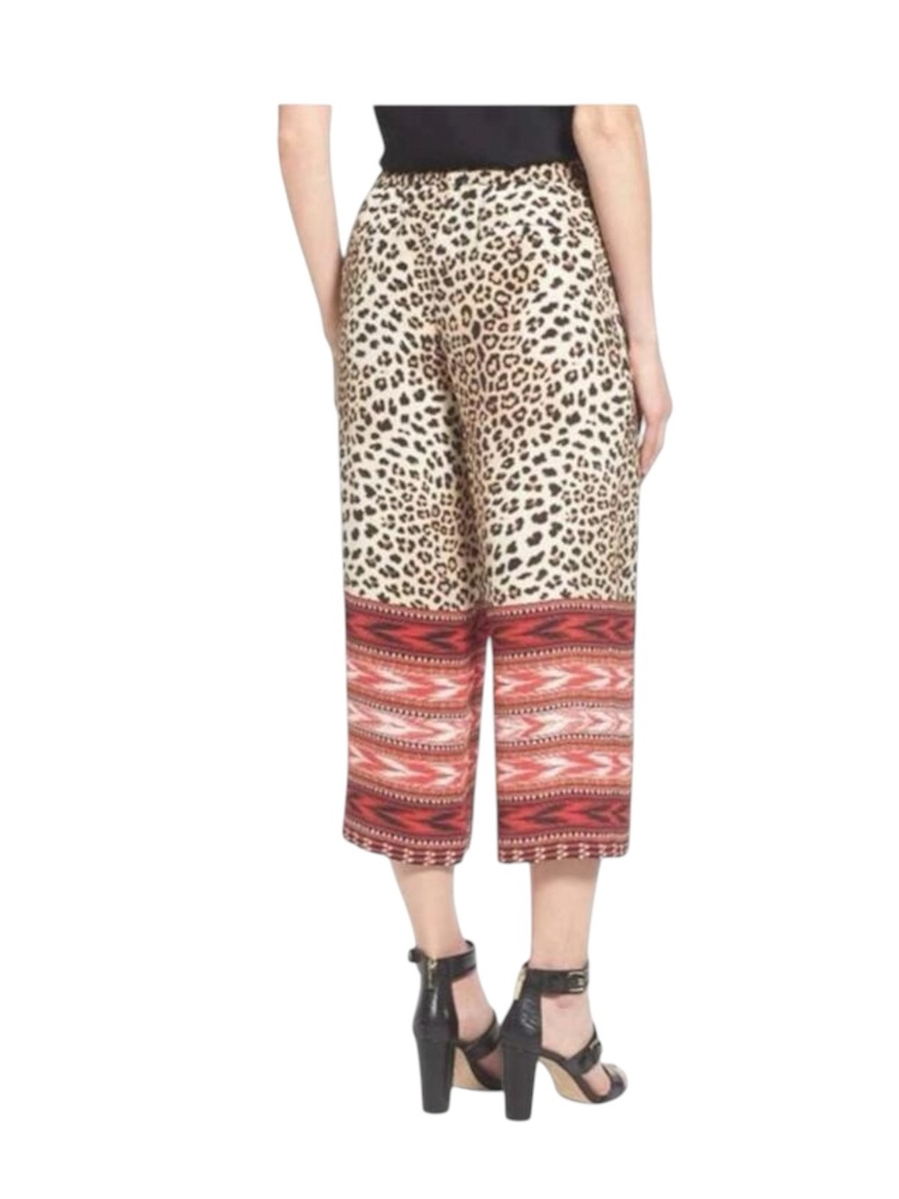 new Kobi Halperin 𑁍 Silk Leopard Print Wide Leg Pant 𑁍 Hibiscus Contrast 𑁍 M - Picture 15 of 16